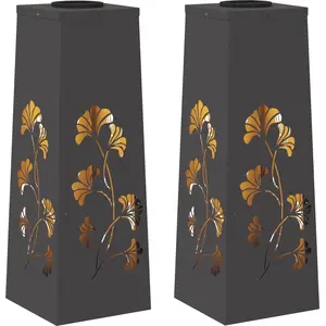 vidaXL Solar LED Weg Licht 2 stk. Warmes Weiß 18 x 18 x 50 cm