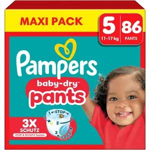 Pampers Baby-Dry Pants (Gr. 5, Halbmonatsbox, 86 Stk.) günstig