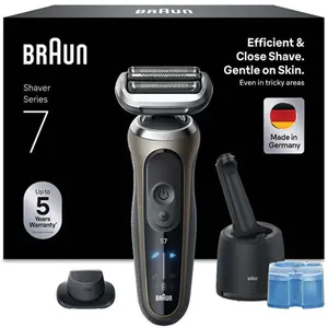 Braun Series 7 72-C7200cc, Folienschaber, Schwarz, Gold, Edelstahl, Ta...