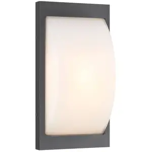 LED-Außenwandleuchte 068LED, graphit, Edelstahl, 33 cm, IP44