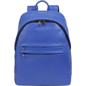 DuDu Rucksack aus Naturleder, Blau, Modell 534605814, 31 cm Länge, 16 ...