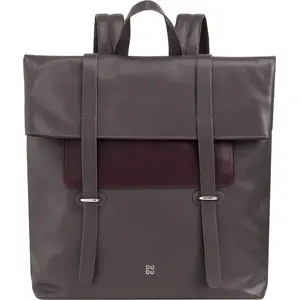 DUDU Herren Rucksack aus Leder in Graphit, 34x12x36 cm, mit vielen Fäc...
