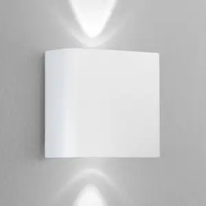 LED-Außenwandlampe KLEIN, weiß, Breite 11 cm, Kunststoff