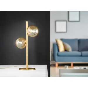 Tischleuchte Honey Gold Glas bernsteinfarben günstig
