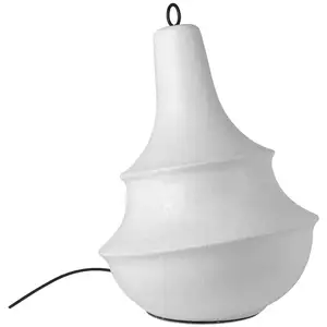 Karman Außenstehleuchte Lady D, Höhe 66 cm, weiß, Fiberglas