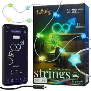 Twinkly Strings USB-C Star 100 LED, Sternförmige LED-Lichterkette, RGB...