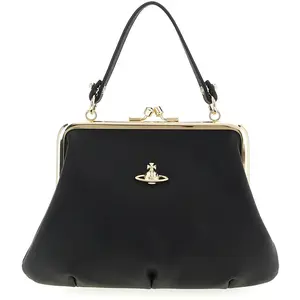 Vivienne Westwood Handtasche aus Rindsleder in Schwarz günstig