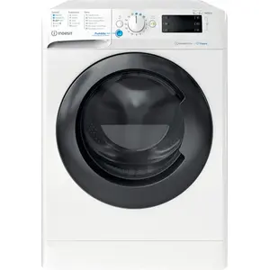Indesit BDE 96436 WKV IT, Frontlader, Freistehend, Weiß, Links, Schwar...