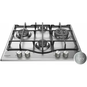 Hotpoint PCN 641 T/IX/HA, Edelstahl, Integriert, 60 cm, Gaskochfeld, E...