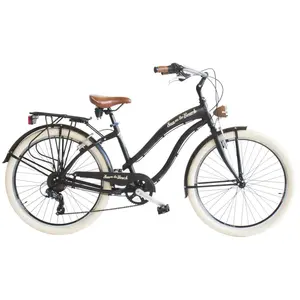 Via Veneto Bici Cruiser Sun on the Beach Lady 26 6V, mattschwarz günstig