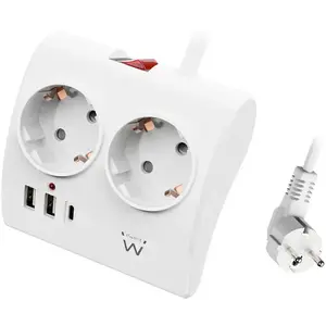 Ewent Ew3870 Usb A/c Steckdosenleiste Mit 2 Steckdosen günstig