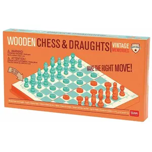 Legami Wooden Chess And Draughts Brettspiel Grün Kinder Grün One Size