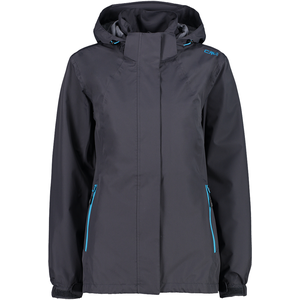 Damen wasserdichte Jacke mit Kapuze und Belüftung CMP Schwarz XL günstig