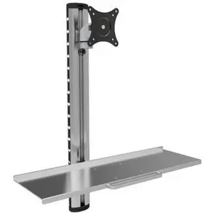 Techly EFB Elektronik Wandhalterung für 38,10cm (15")-27", mit Tastaturablage (Wand, 27", 8 kg), Monitor Halterung, Silber günstig