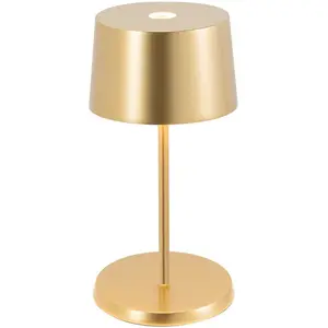 Zafferano Olivia Pro Mini-LED-Tischleuchte, Gelbgold, wiederaufladbar ...
