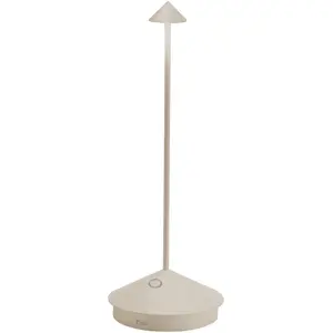 zafferano Pina Pro Sand LED-Tischleuchte, wiederaufladbar und dimmbar,...