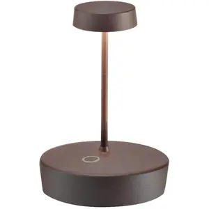 Zafferano Swap mini pro Corten wiederaufladbare und dimmbare LED-Tisch...