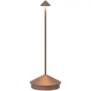 zafferano Pina Pro Bronze LED-Tischleuchte, wiederaufladbar und dimmba...