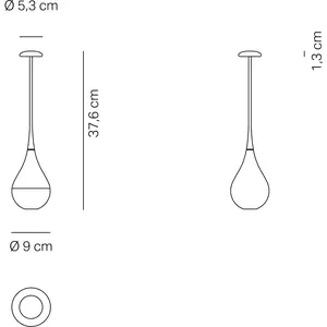 Zafferano Dondolina - Wiederaufladbare LED-Tischleuchte IP65, kabellos...