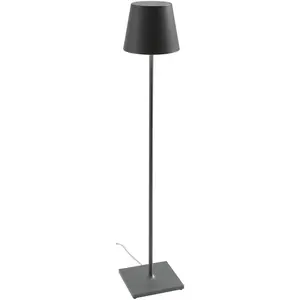 Poldina Stehleuchte Dunkelgrau 230V mit dimmbarem Stehleuchte 28x150cm - Modernes Design aus Aluminium günstig