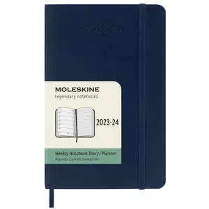 Moleskine, Agenda, 18 Monate Wochen Notizkalender 2023/2024, Pocket/A6, 1 Wo = 1 Seite, rechts linierte (A6, 1 Woche / 1 Seite) günstig