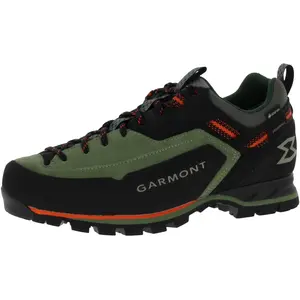 Garmont Dragontail MNT Evo GTX wasserdichte und stabile Herren Zustiegsschuhe mit Wildleder Obermaterial und griffiger Laufsohle | Black/Olivine EU 45