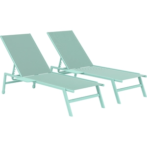 Outsunny Set mit 2 Garten-Sonnenliegen mit Seitentisch, Rückenlehne in... günstig