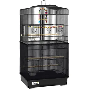 PawHut Vogelkäfig mit Griff, herausziehbarer Schale und Türen, Voliere... günstig