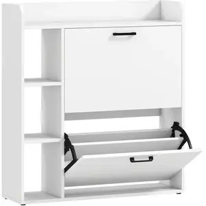 HOMCOM Slim-Schuhschrank mit 2 Klappklappen, Schuhschrank für den Eing... günstig