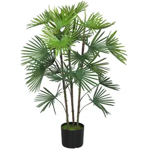 HOMCOM Künstliche Palme 90 cm mit 24 Blättern für Innenräume mit Ø16,5... günstig