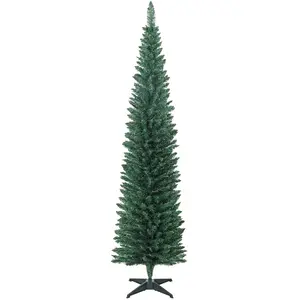 HOMCOM Künstlicher Weihnachtsbaum Slim 210 cm mit 401 Zweigen, hoher s...