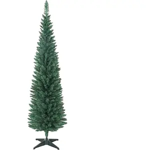 HOMCOM künstlicher Weihnachtsbaum Slim 180 cm mit 321 Zweigen, hoher s...