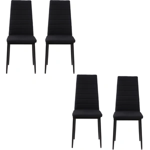 HOMCOM Set 4 Stühle Gepolstert für Wohnzimmer oder Esszimmer, Moderne ... günstig