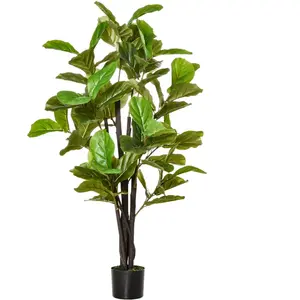 HOMCOM Ficus Artificiale 130cm für Innen- und Außenbereich, Realistisc... günstig