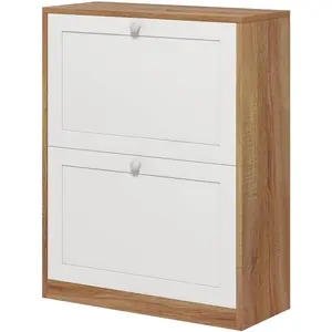 HOMCOM Schuhschrank Slim mit 3 Verstellbaren Regalen auf 2 Ebenen oder... günstig