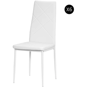 HOMCOM Set 6 Esszimmerstühle mit hoher Rückenlehne, Gepolsterte Küchen... günstig