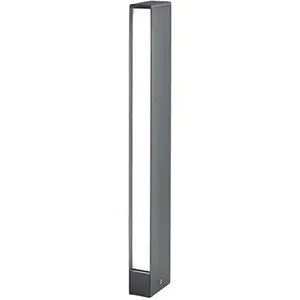 LED-Pollerleuchte für den Außenbereich, dunkelgraues Gehäuse aus Alumi...
