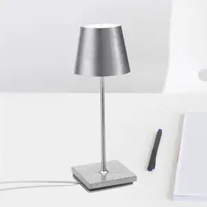 Zafferano Poldina mini Akkulampe innen silber