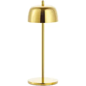 Zafferano LED-Tischleuchte CIRCE Glossy Gold wiederaufladbar und dimmb...