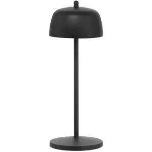 Zafferano CIRCE Schwarze LED-Tischleuchte, wiederaufladbar und dimmbar