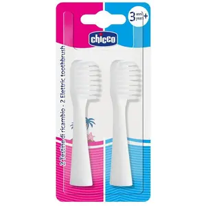 Chicco, Zahnbürstenkopf, Ersatzbürstenköpfe zu elektrische Zahnbürste 3y+ italienisch/deutsch (2x) günstig
