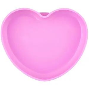 Chicco, Kindergeschirr + Kinderbesteck, Teller Silikon Herz Girl günstig