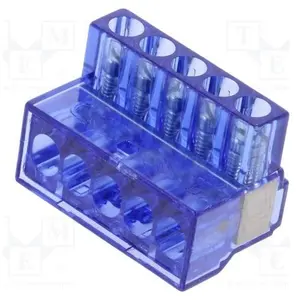 BM Group Steckverbinder: Klemmleiste 450V für Leitungen Schraubklemme, Elektronikkabel + Stecker, Blau