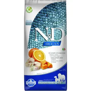 Farmina N&d Medium Kabeljau Kürbis Und Orange Adult Hundefutter 12kg günstig