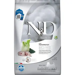 Farmina N&d White Mini Hundefutter Mit Wolfsbarsch Und Spirulina 5kg