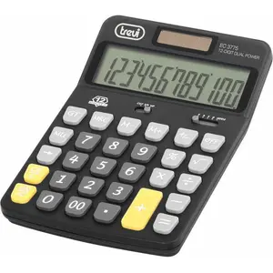 Trevi, Taschenrechner, EC 3775 Taschenrechner Desktop Finanzrechner (Batteriebetrieb, Solarenergie)