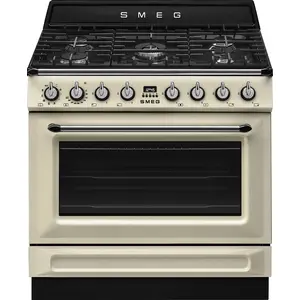 Smeg Tr90gm 90 Cm Gasherd Mit Backofen 5 Brennern One Size günstig