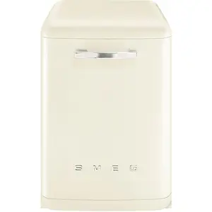 Smeg LVFABCR3 Freistehender GeschirrspÃ1/4ler, 59,8 cm Breite, 13 Maßgedecke, 7 Temperatureinstellungen, 10 Programme, , 9 Liter/Programm, 63 kWh/100 Zyklen, 45 dB, Programm fÃ1/4r halbe Beladung, Startzeitvorwahl, Wasserauslaufschutz
