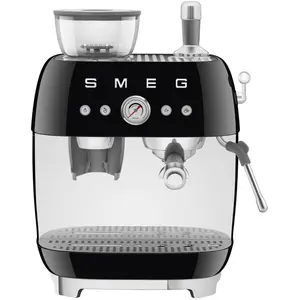 SMEG EGF03BLEU Espressomaschine, Kaffeevollautomat 50s Style, schwarz