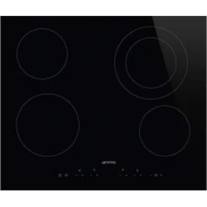 Smeg Universal SE364ETD, Schwarz, Integriert, 60 cm, Keramik, Glaskera...